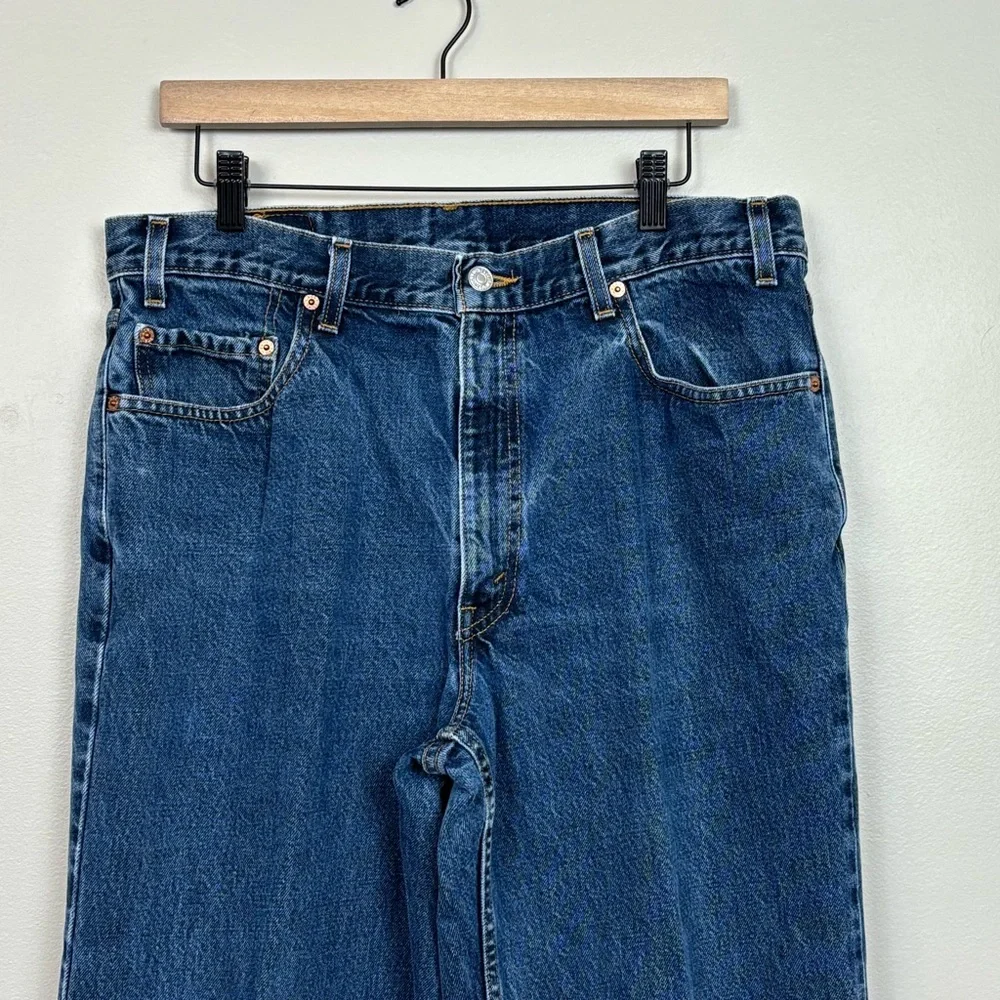 Vtg Levis Jeans Mens 36x30 Blue 550 Relaxed‎ Fit Red Tab Tapered Leg 99 90's